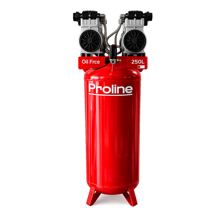 کمپرسور باد 250 لیتری دندان پزشکی سایلنت 2200 وات ایستاده proline